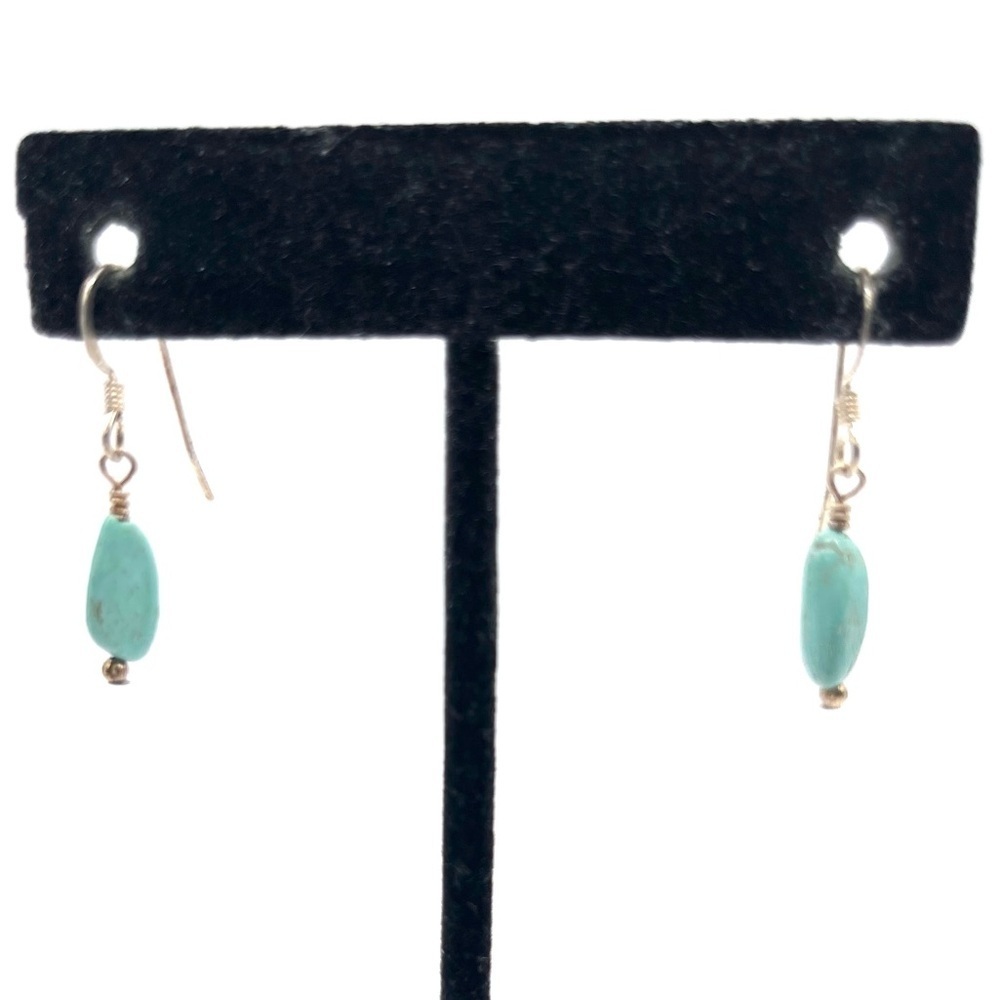 Turquoise Dangle Earrings - Picture 2 of 2